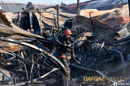   “Sədərək” ticarət mərkəzində yanğından geri qalanlar - FOTOREPORTAJ