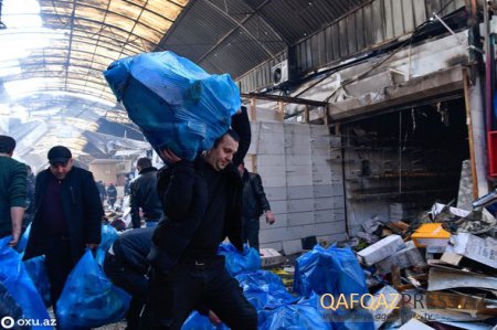   “Sədərək” ticarət mərkəzində yanğından geri qalanlar - FOTOREPORTAJ