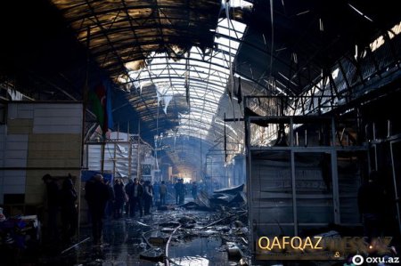   “Sədərək” ticarət mərkəzində yanğından geri qalanlar - FOTOREPORTAJ