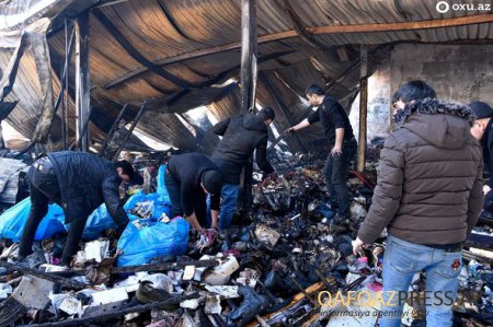   “Sədərək” ticarət mərkəzində yanğından geri qalanlar - FOTOREPORTAJ