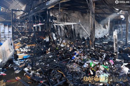   “Sədərək” ticarət mərkəzində yanğından geri qalanlar - FOTOREPORTAJ