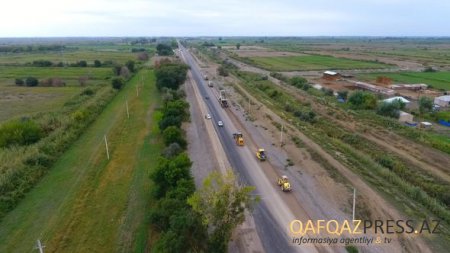   Ucar-Zərdab-Ağcabədi avtomobil yolunun tikintisi yekunlaşır - FOTO