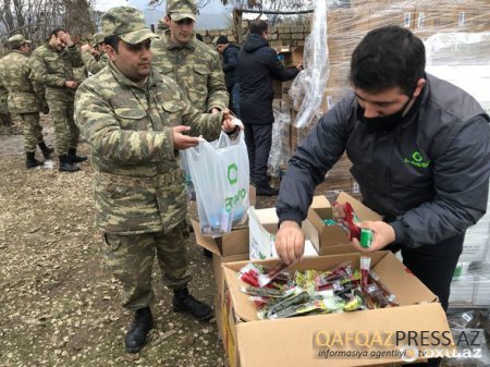 Heydər Əliyev Fondu və “Bravo” şəbəkəsinin aksiyası: Bir əsgər belə diqqətdənkənar qalmayacaq - FOTO/VİDEO